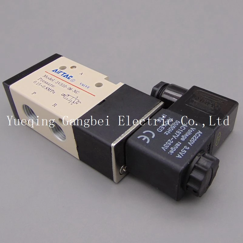 3V310-08 G1/4&quot 3Port 2Position Pneumatic Solenoid Valve Aluminum Alloy AC110V AC220V AC380V AC24V 24V DC 12V | Обустройство дома