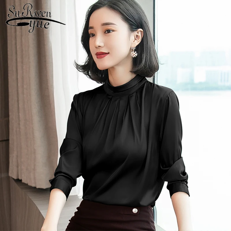 Blusas mujer de moda осень 2020 женская блузка с длинными рукавами модная рабочая одежда