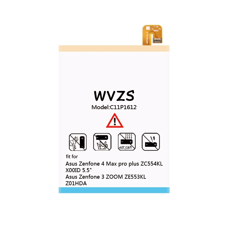 Аккумулятор wvzs 5600 мАч C11P1612 для Asus Zenfone 4 Max pro plus ZC554KL X00ID 5 "Zenfone 3 ZOOM ZE553KL Z01HDA |