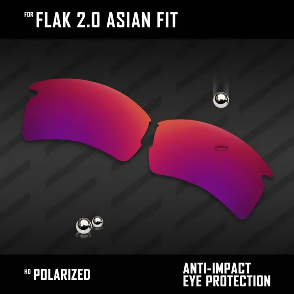 Midnight Sun OOWLIT линзы для замены солнцезащитных очков Оукли Flak 2,0 Asian Fit OO9271 Поляризованные-разноцветные - Цвет линз: Midnight Sun