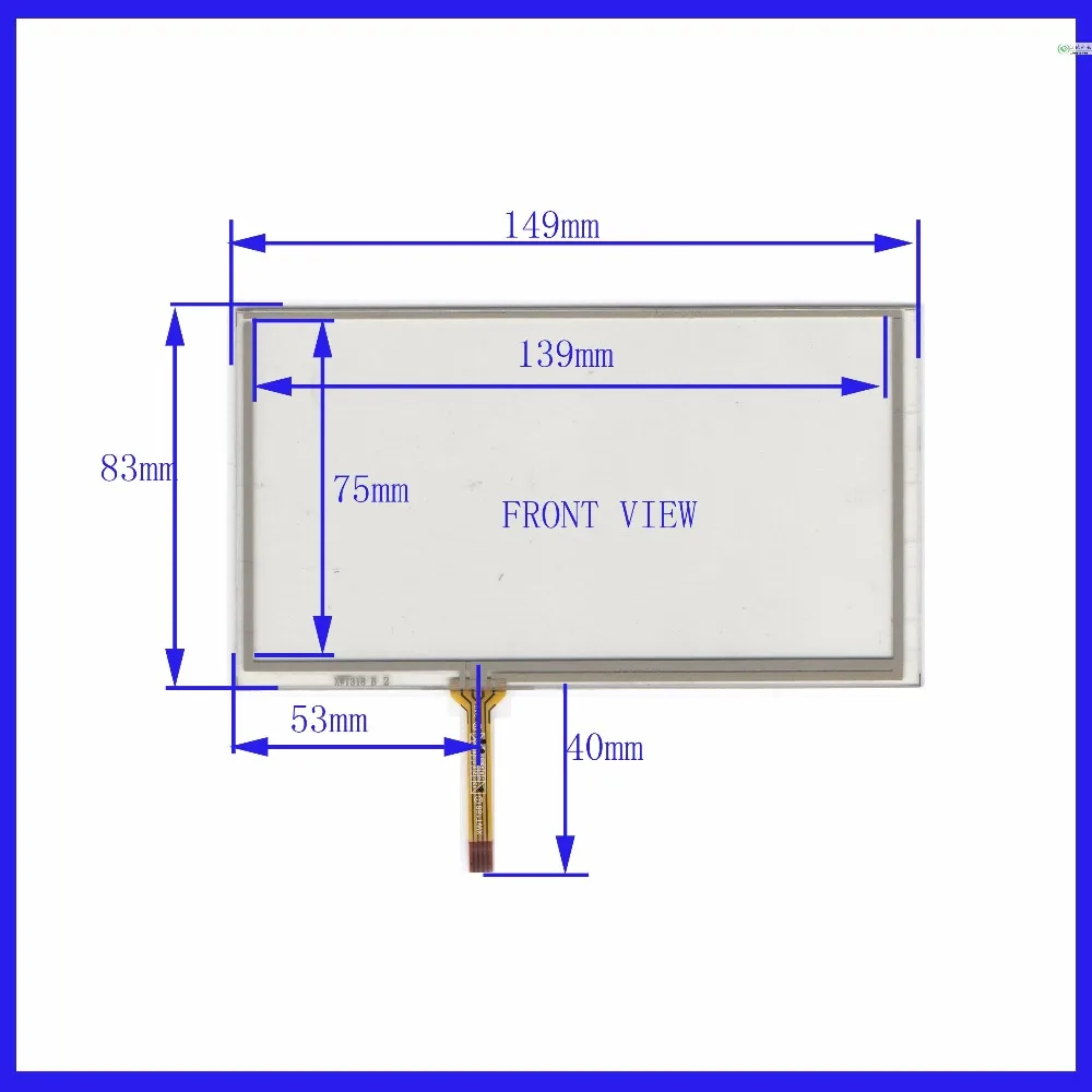 

6'' inch 149 * 83 touch screen