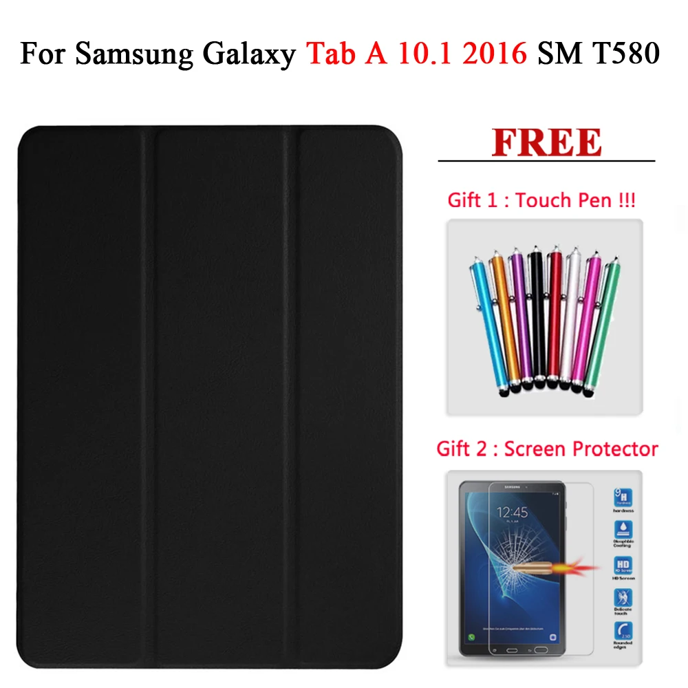 Tab A 10.1 T580 hei Защита экрана стекло Tab A 8,0/10,1+ чехол для планшета samsung Galaxy Tab A 8,0 10,1 SM T290 P200 P205 T510 T515 - Цвет: Tab A 10.1 T580 hei