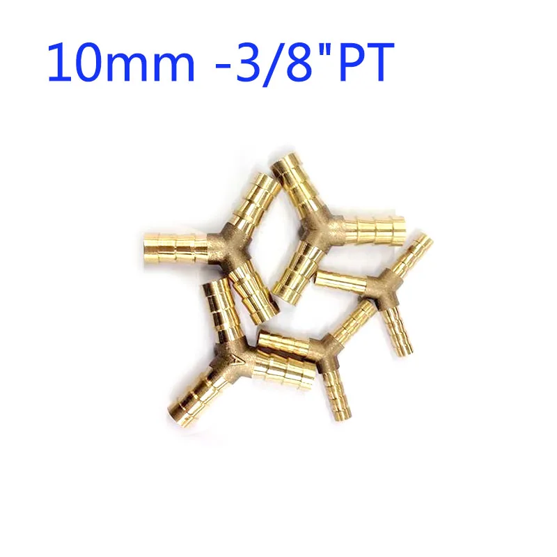 

Латунный Столярный 3-ходовой соединитель топливного шланга 10 мм 3/8 дюйма Y 5 шт.