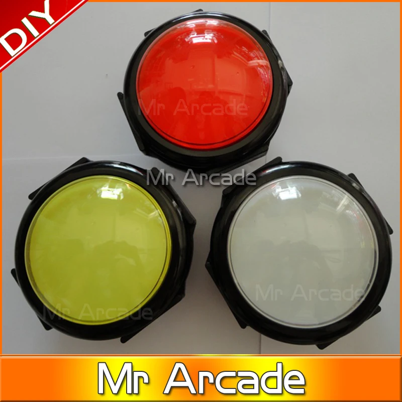100 мм аркадная кнопка аксессуары для аркадных игр цветная светодиодная круглая с