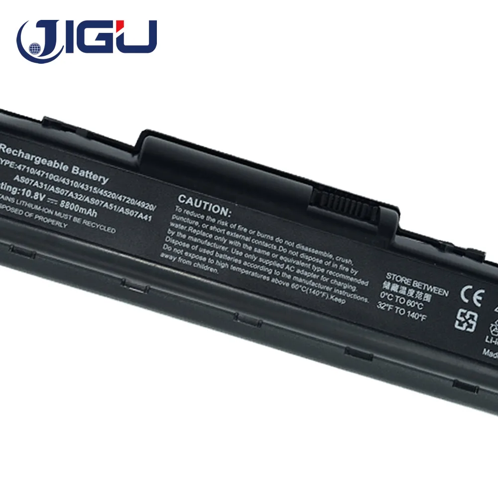 JIGU 12 ячеек AS07A31 AS07A32 AS07A41 AS07A42 AS07A51 AS07A52 AS07A71 AS07A72 AS07A75 AS2007A MS2219 батарея для Acer Aspire|battery
