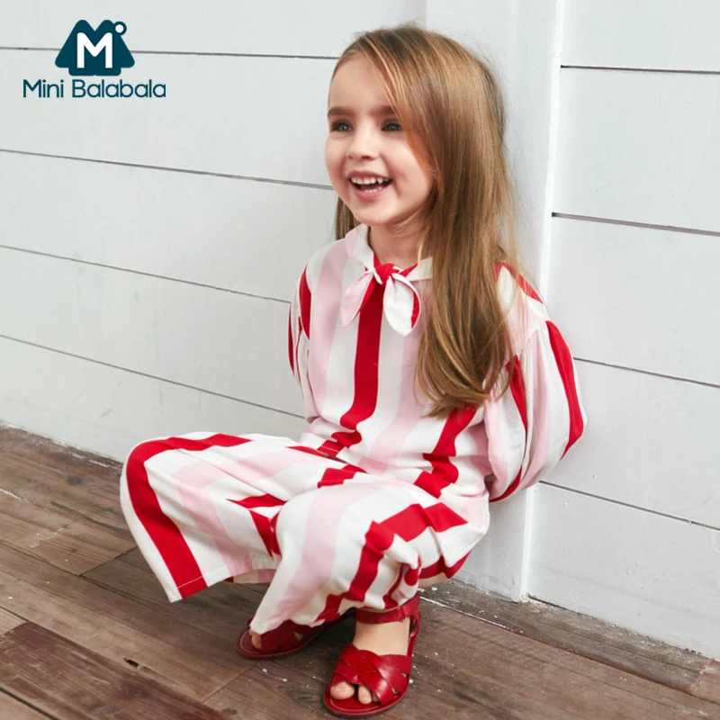 Комплект одежды с длинными рукавами Mini balabalaGirls новинка весны 2019 детская одежда