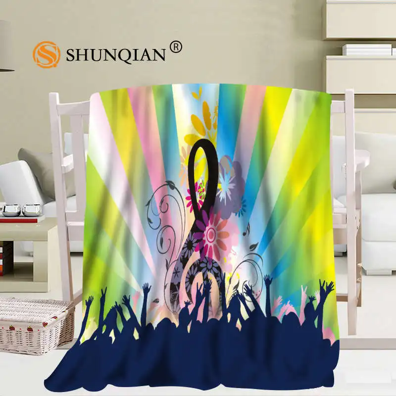 vender Música Abstrato Cobertor Macio Diy Sofá Cama Lance Cobertor Criança Adulto Quente Cobertor Personalizado 56x80inch50x60inch40x50inch