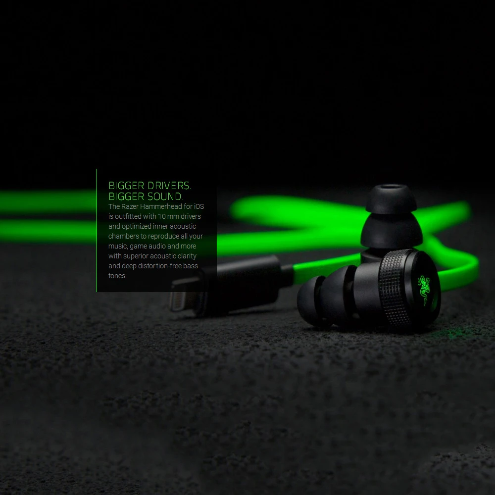 Оригинальные наушники Razer Hammerhead iOS In ear с встроенным пультом дистанционного