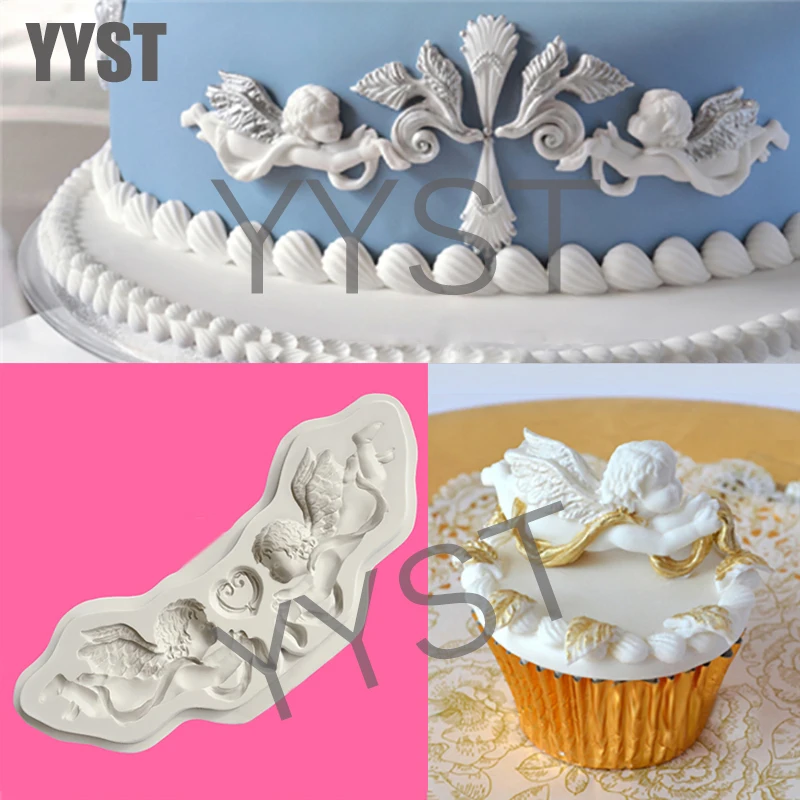 Yueyue Sugarcraft 1 шт. силиконовая форма с изображением ангела помадки формы для