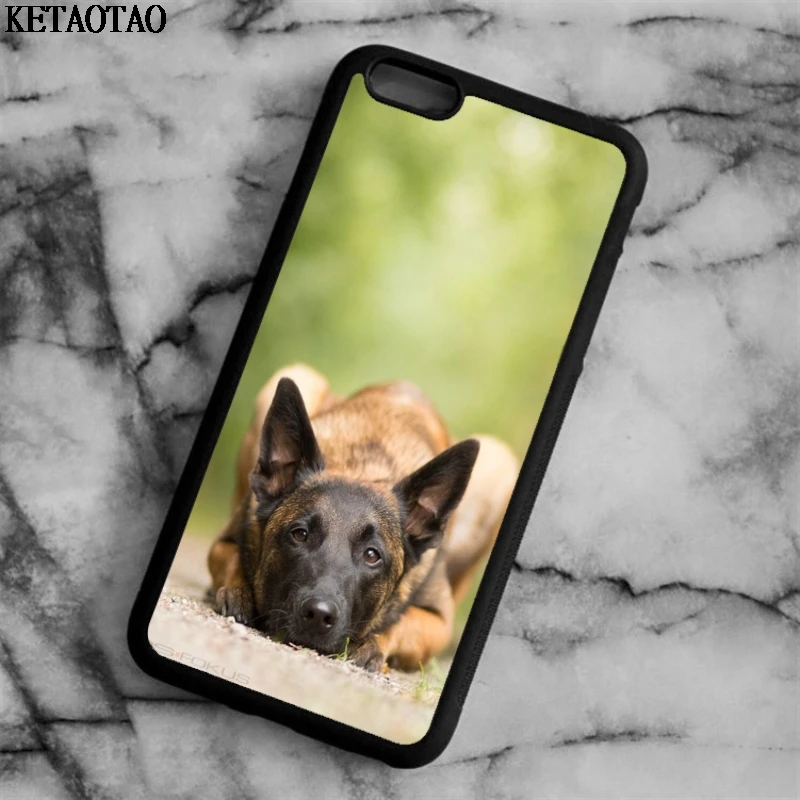 Фото KETAOTAO чехол для телефона с собакой из немецкой овчарки iPhone 4S 5C 5S 6 s 7 8 X samsung мягкого