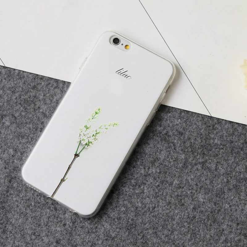 Чехол ZUCZUG с 3D рельефным листом мультяшный чехол для iphone 7 милыми растениями