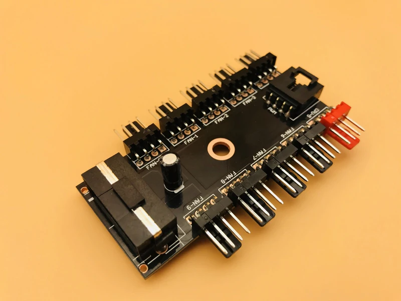 Новый черный ПК 1 до 10 4Pin Molex охладитель охлаждения разветвитель вентилятора