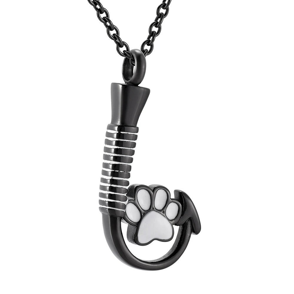 Памятные ювелирные изделия Fish Hook And Pat Paw урны для кремации любимых животных зола