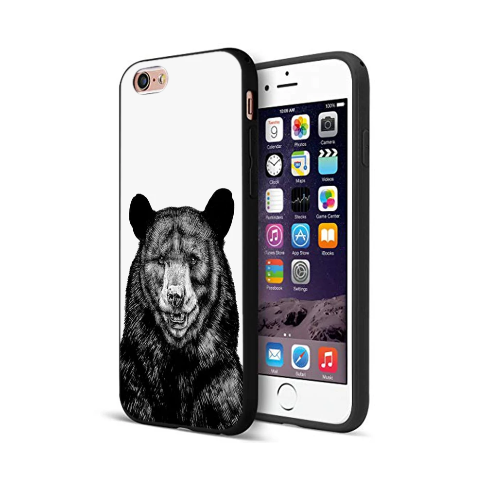 10062 Черный чехол ТПУ для iphone 5 5s se 6 6s 7 8 plus x 10 чехол силиконовый чехол для iphone XR XS 11 pro MAX чехол русский медведь тигр лев - Цвет: 10062