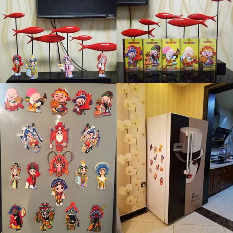 Новые креативные наклейки на холодильник с изображением персонажа Пекинской