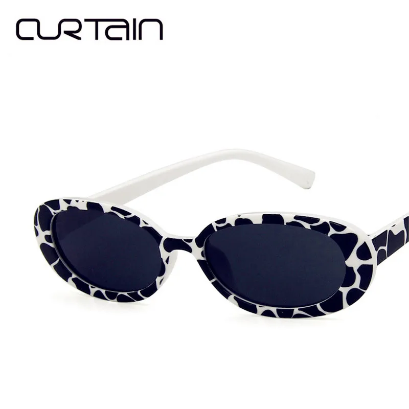 Занавес Gafas de Sol Mujer европейский стиль модные коровья кожа маленькая оправа
