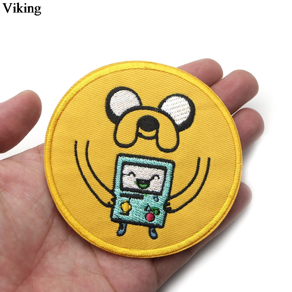 Adventure time мультфильм швейная нашивка железная нашивка вышитая полоса на рюкзаке футболка Милая Аппликация с блестками Diy значки G0073