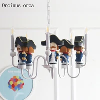 cartoon creation small world european grand tour boy bedroom child chandelier artistic personality led doll pendant lamp