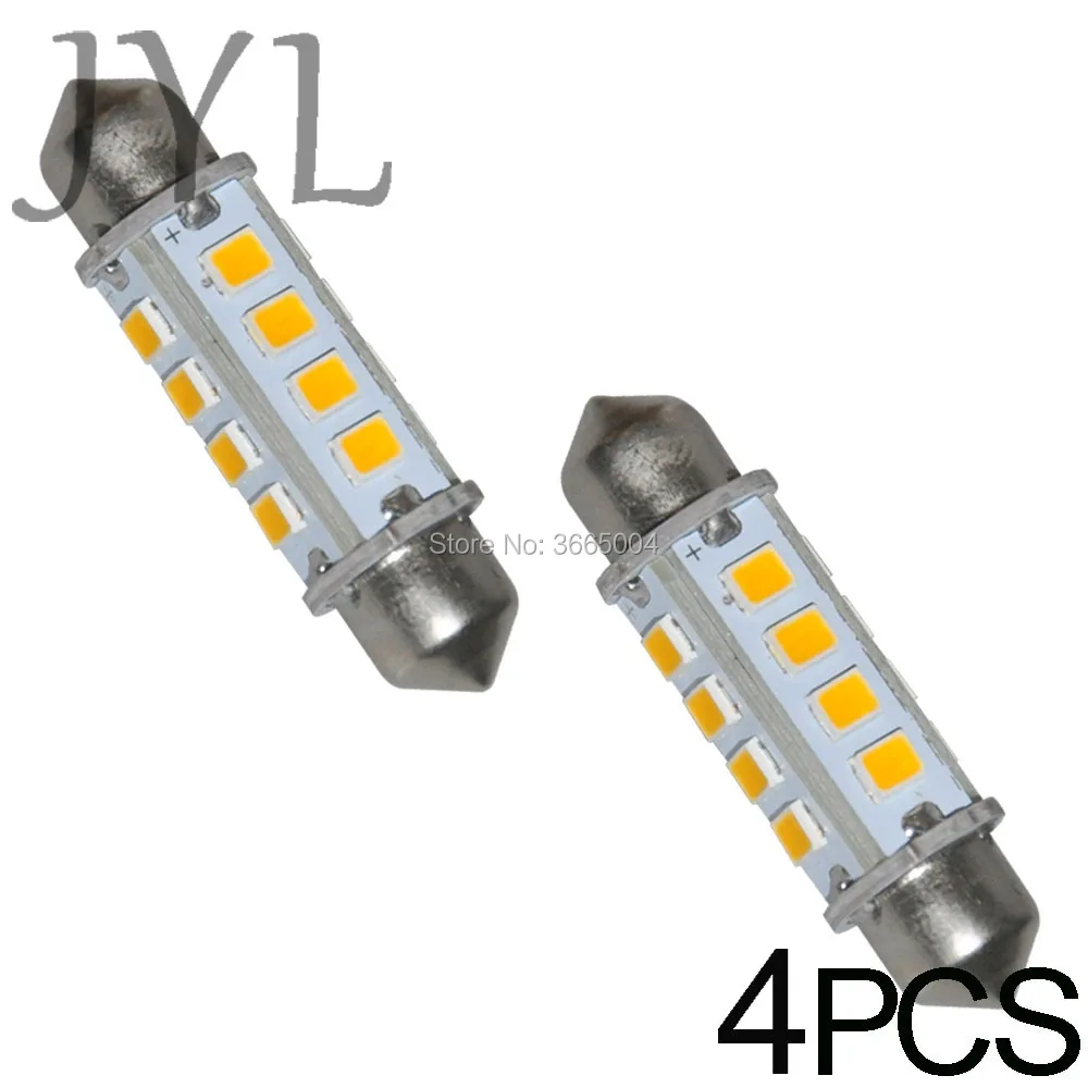 4 шт. 1 55 &quot39 мм 16 2835 SMD теплый белый купол с фестонами Светодиодный лампочки для