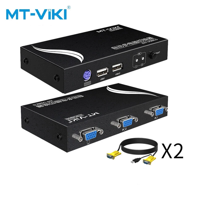 MT-Viki 2 порта Авто VGA USB kvm-переключатель Ручное переключение автоматическое два