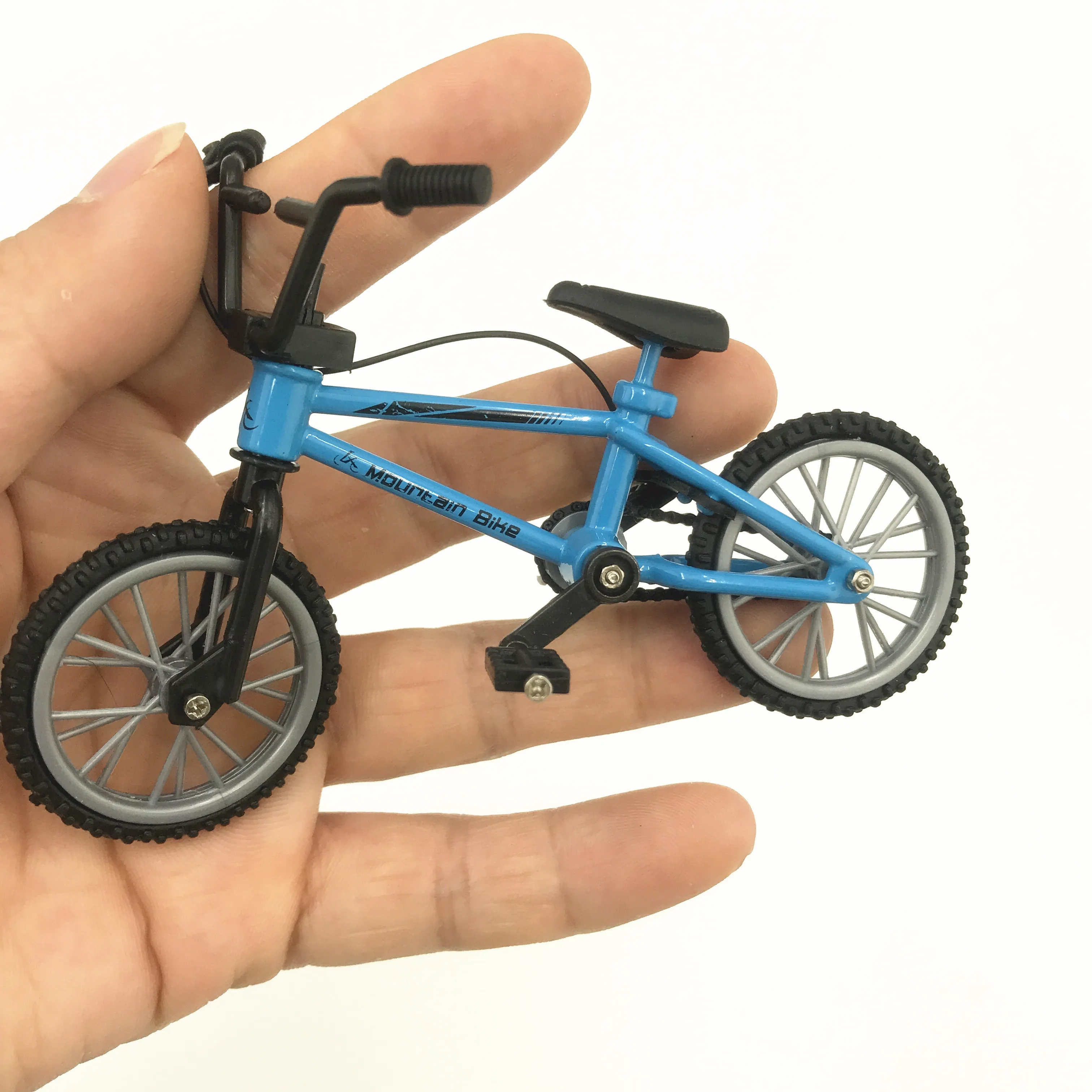 Игрушечные велосипеды на палец с тормозным тросом синий имитирующий BMX велосипед