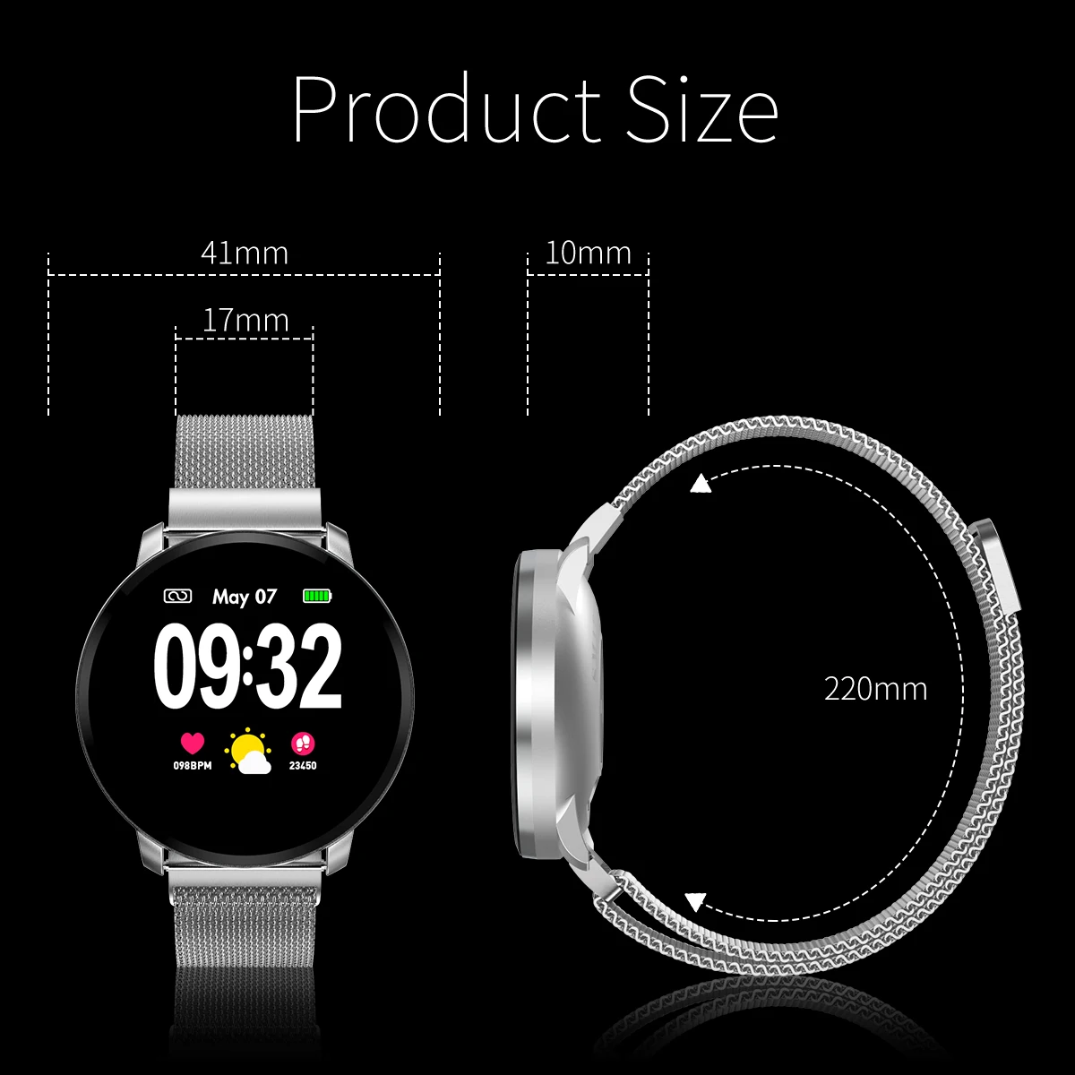 CF68 Смарт-часы мужские водонепроницаемые IP67 кровяное давление спортивные женские Смарт-часы Смарт-браслет для Android IOS
