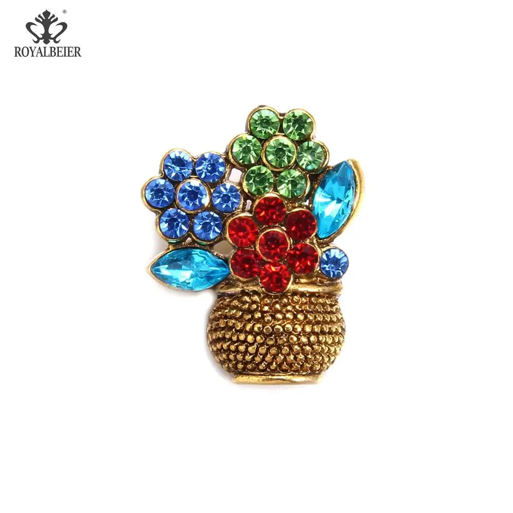 KM0171 ROYALBEIER, 1 шт., стразы из сплава на Рождество, пуговица, браслет, ювелирный Бисер для изготовления, подходит для 18 мм, Женские аксессуары - Окраска металла: KM0171