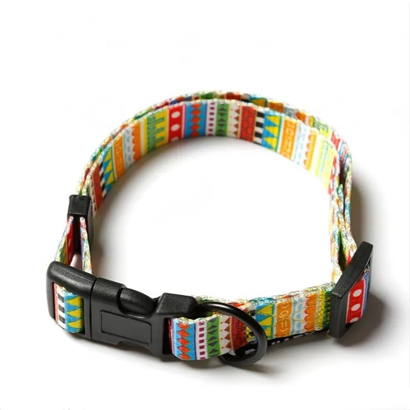 mengceguan Cute Dog Collar Personalized Nylon Fashion pattern Pet dog cat Colllar Puppy Dogs Collars Accessories for Beagle | Дом и сад