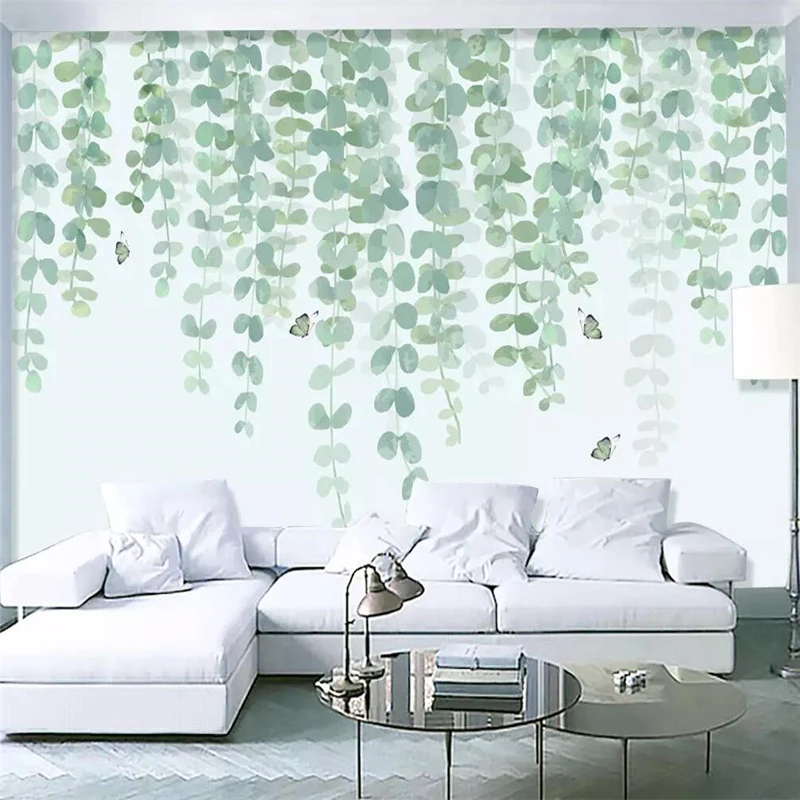 

Декоративные обои современный и свежий стиль ручная роспись растения лоза фон