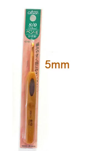 5mm Японский Клевер алюминиевый мягкий на ощупь крючок для вязания спиц подлинный из Японии - Цвет: 5mm