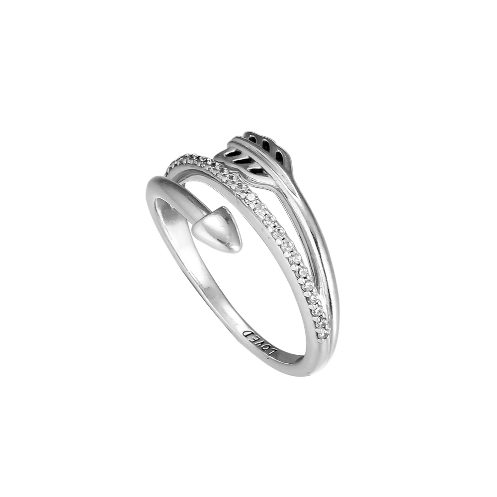 CKK кольцо сверкающие стрелка кольца для мужчин и женщин Anillos Mujer 925 Серебро