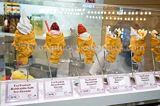 Электрическое коммерческое мороженое рыба с открытым ртом Taiyaki вафельница для