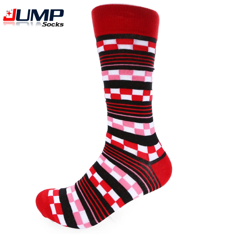 Новое поступление Повседневное Chaussette Homme 9 Цвет экипажа в горошек полоску Argyle ful