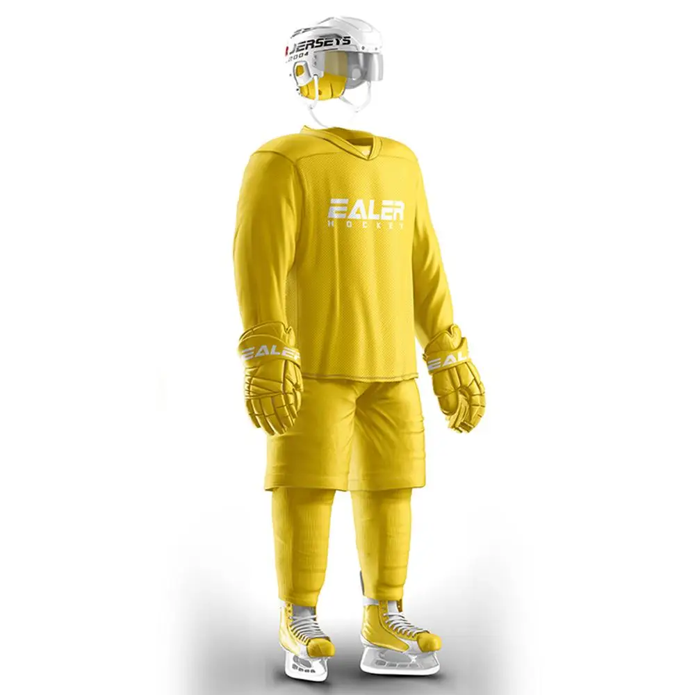 Джетс Бесплатная доставка дешевый желтый тренировочный костюм хоккейные майки с