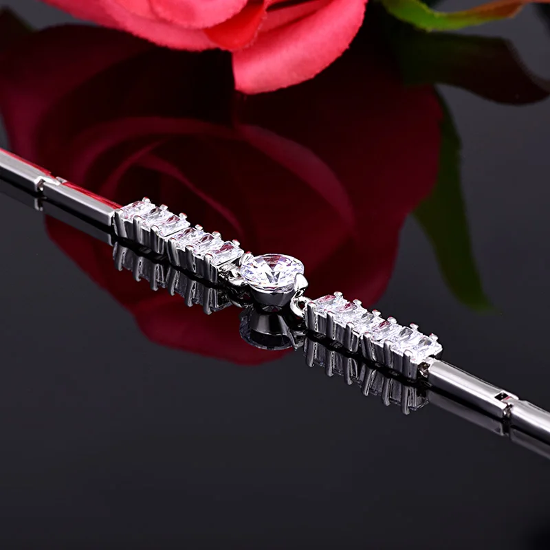 Luxury Bamboo festival AAA Cubic Zircon Bracelets &amp Bangles Inlay Cluster Brilliant CZ Crystal Bangle For Women Wedding Party | Украшения