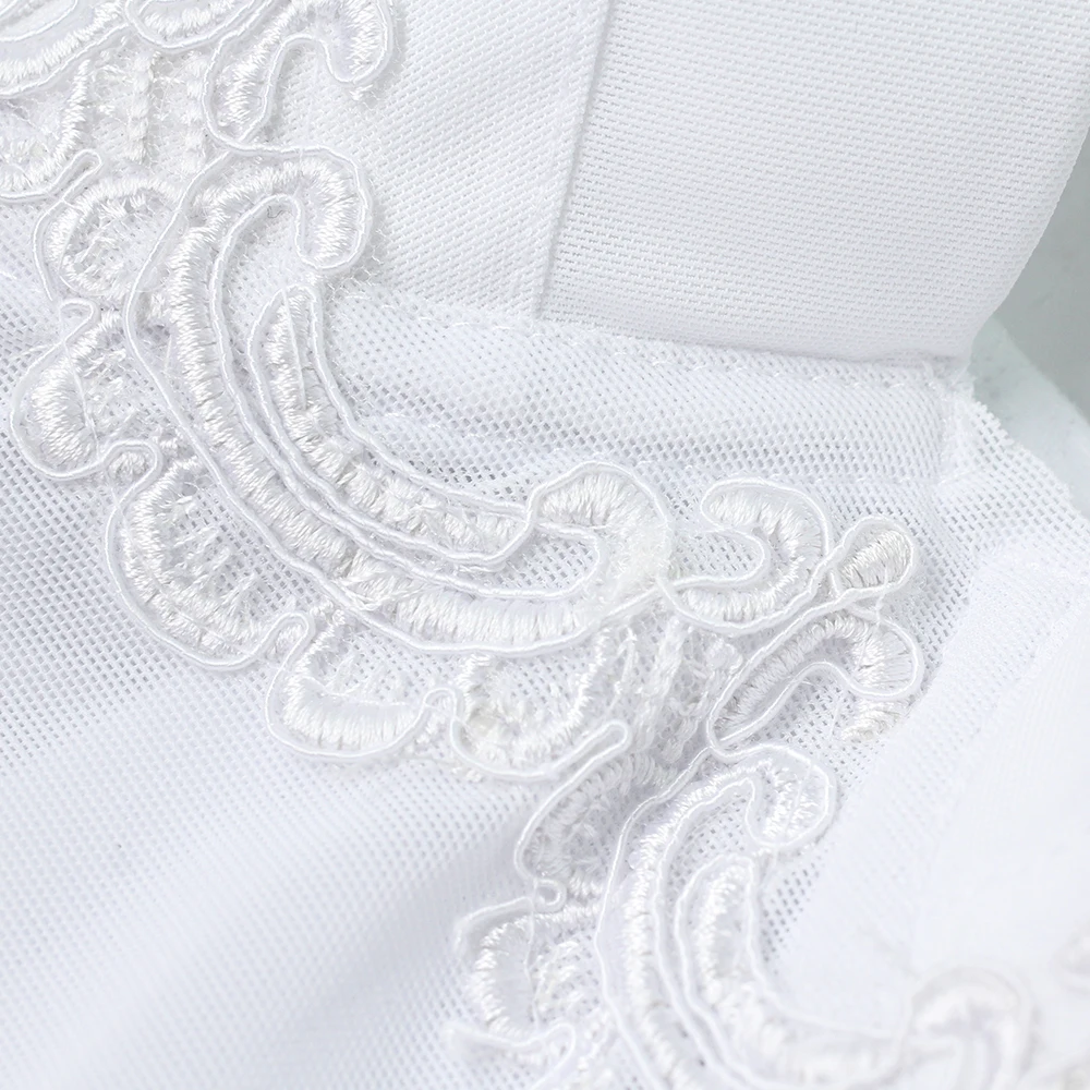 

Minifaceminigirl Sexy Embrodidery Bustier White Women Corset and Bustier Over Bust Top Lingerie Push Up Bustier Corset Plus Size