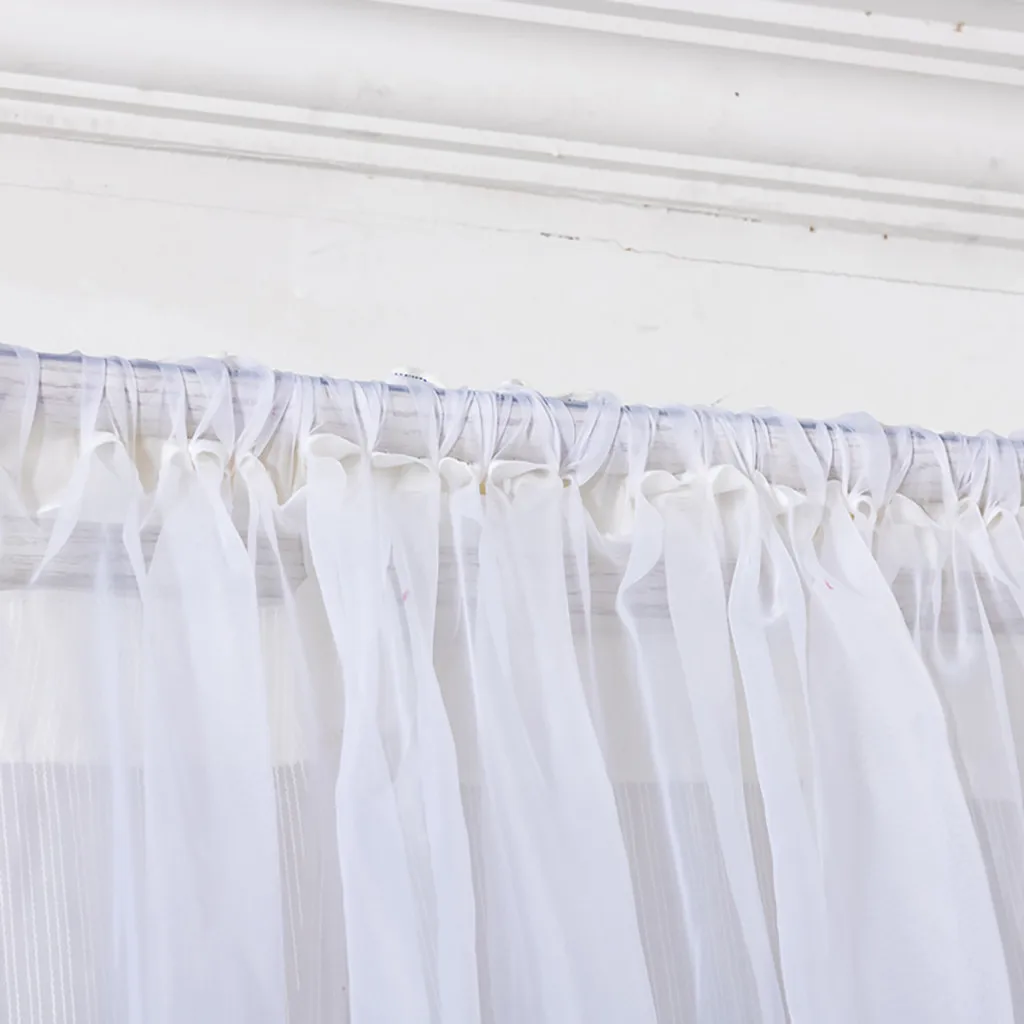 200x150cm Curtains For Living Room Daffodil Flower Print Tulle Curtain Handle Tulle Coveted 1 FabricWindow Decoration 67