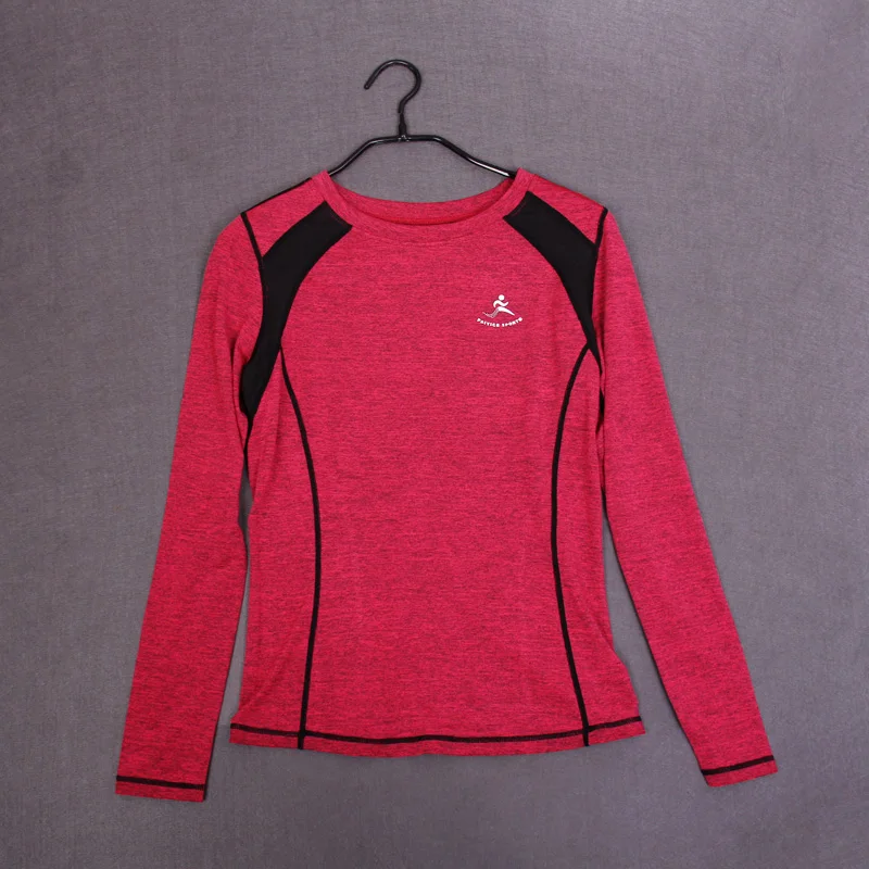 Футболки для йоги с длинным рукавом топы бега компрессионные колготки