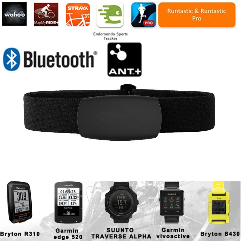 Ant + & Bluetooth 4 водонепроницаемый монитор сердечного ритма спорт фитнес для