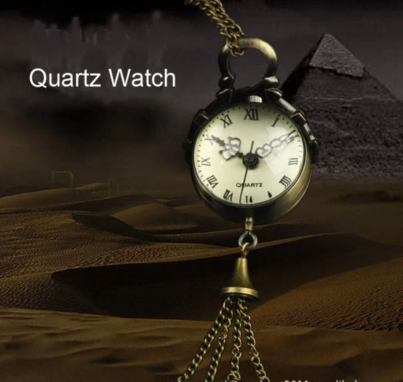 Часы в стиле стимпанк винтажные карманные часы с бронзовым кварцевым шаром и