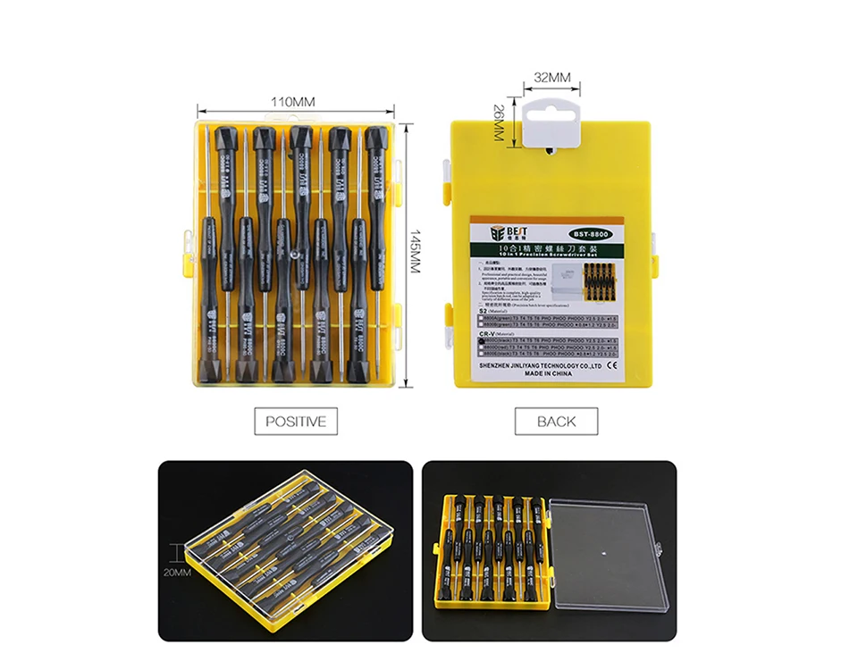 Набор прецизионных отверток P2 P5 Pentalobe Y2.5 Tri Wing PH00 PH000 T3 T4 T5 T6 с прорезями для ремонта телефонов Macbook Air/Pro