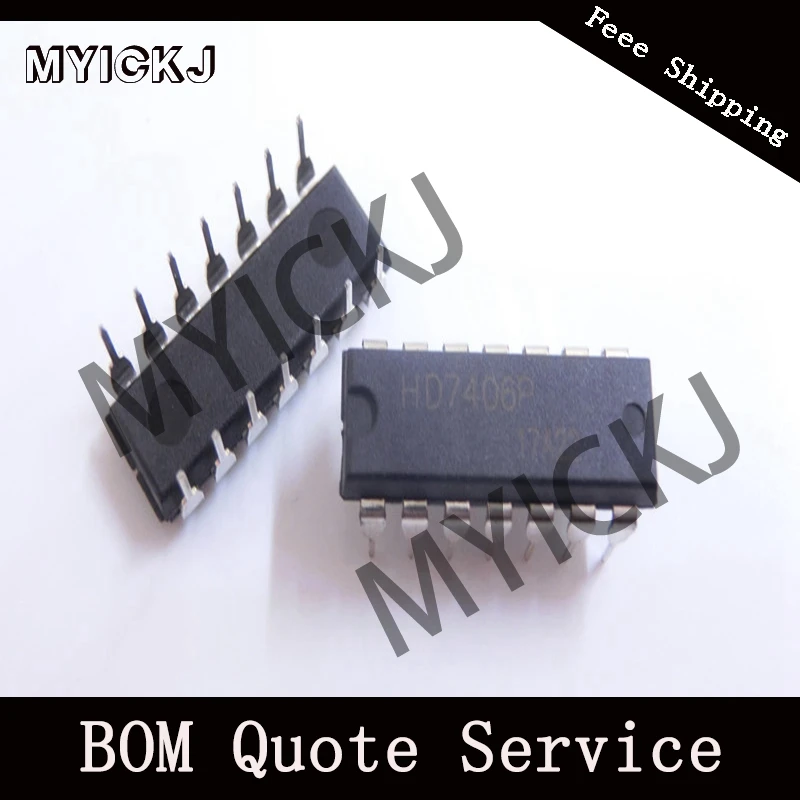 5 шт. HD7406P 14DIP IC чип|Светодиодные чипы| |