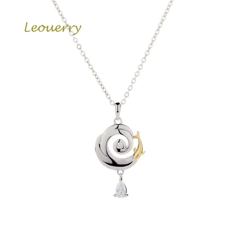 Leouerry серебро 925 пробы колье Lucky Koi оригинальная модная цепочка для женщин
