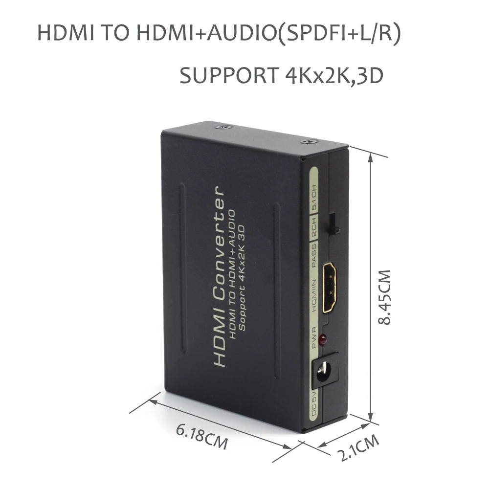 AIXXCO HDMI в HDMI сплиттер аудио экстрактор конвертер в оптический Toslink SPDIF+ RCA L/R стерео аналоговый конвертер Поддержка 4 к x 2 к