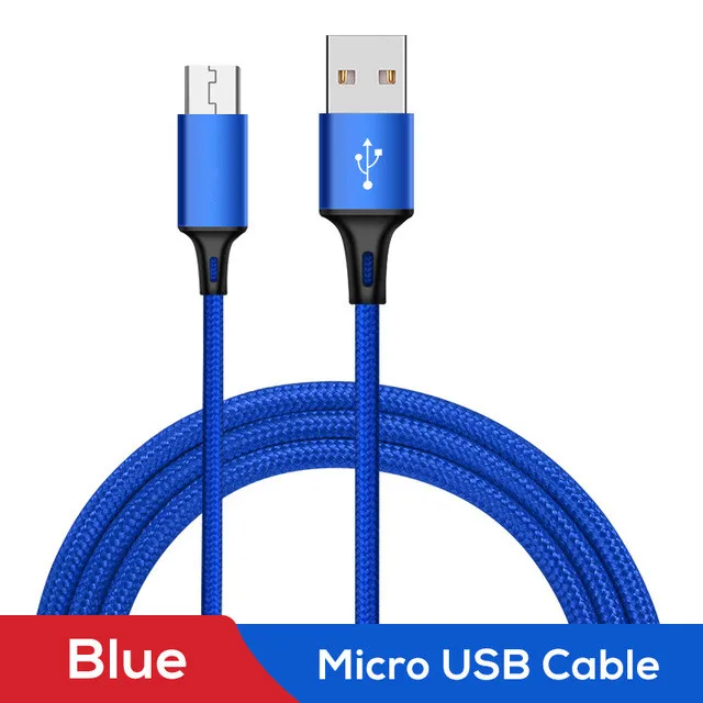SUPTEC Micro USB кабель 2.4A Быстрая зарядка Microusb зарядное устройство шнур для samsung Galaxy S7 edge S6 Xiaomi Redmi кабели для мобильных телефонов - Цвет: Blue
