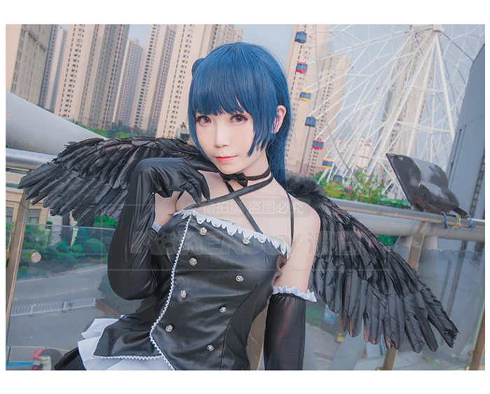 Love live Sunshine Aqours Tsushima Yoshiko маленький костюм для косплея Дьявол Хэллоуин аниме платье