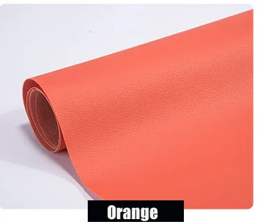 orange 50 см* 137 см/лот Премиум самоклеющиеся кожаные чехлы для ремонта диванов, чехлы для автомобильных стульев и кроватей, накладные наклейки для ремонта диванов - Название цвета: orange