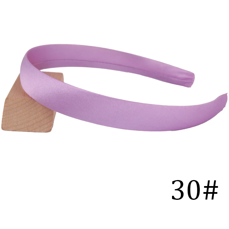 30 1 шт. 1,5 см 2 см DIY повязка на голову лента для волос женские покрытые аксессуары для волос многоцветные головные уборы атласные украшения аксессуар для волос в стиле бохо - Цвет: 30