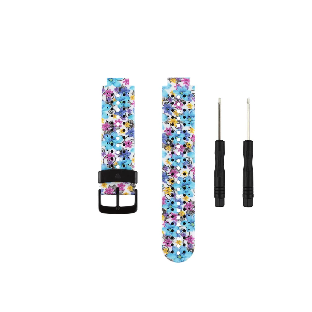Design01 230HS) Мягкий силиконовый сменный ремешок для наручных часов для Garmin Forerunner 230/235/235 Lite/220/620/630/735 Смарт-часы - Цвет: Design01