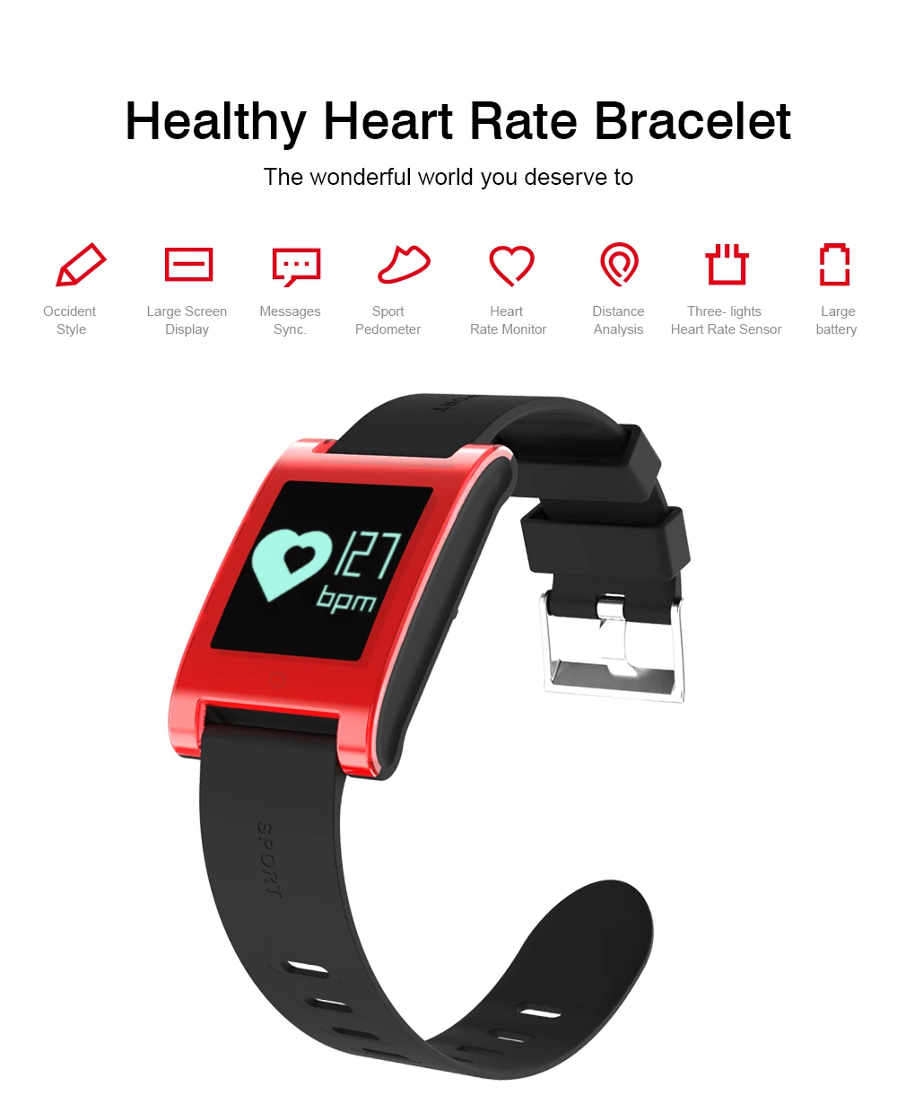 Smartch DM68 waterproof smart band wristband fitness tracker Blood Pressure heart rate monitor Calls Messages watch for phone |